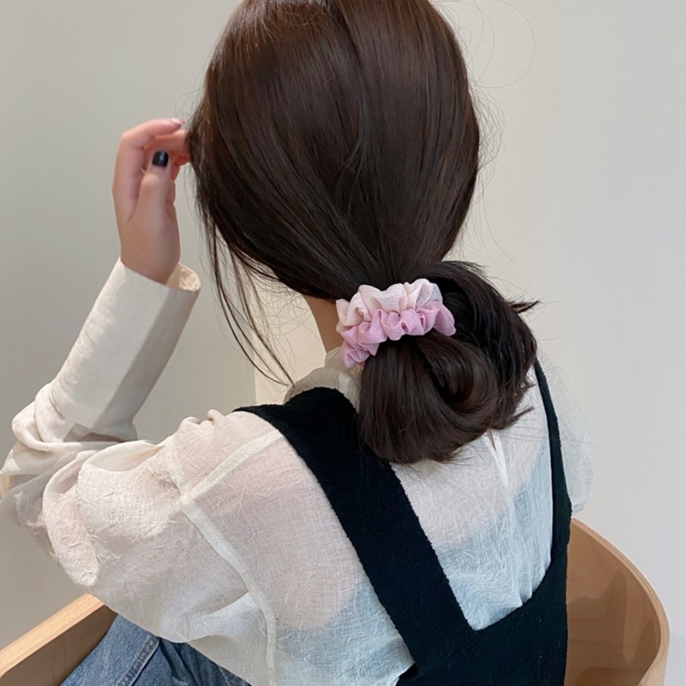 Set 3 Dây Cột Tóc Vải Co Giãn Thời Trang Vintage Cho Nữ