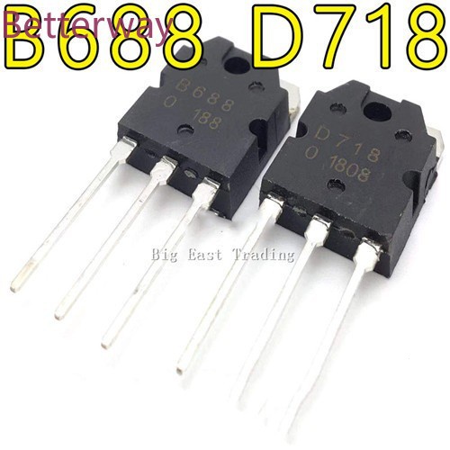 2SD718 2SB688 (5 chiếc 10 chiếc D718 + 5 chiếc B688) TO-3P, pxb6 hoàn toàn mới (5 chiếc D718 + 5 chi