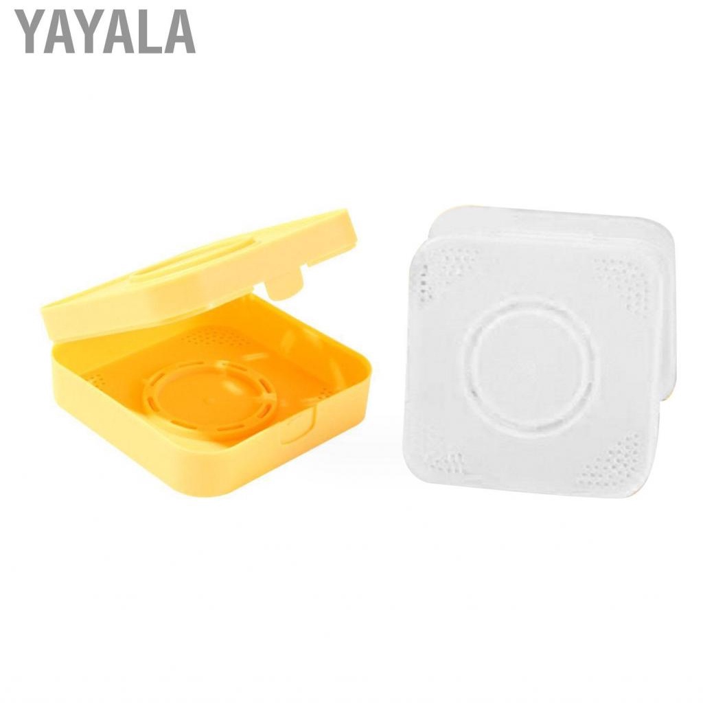 Yayala Powder Puff Holder  Makeup Storage Case Fashionable Protective PP Plastic Breathable for Home