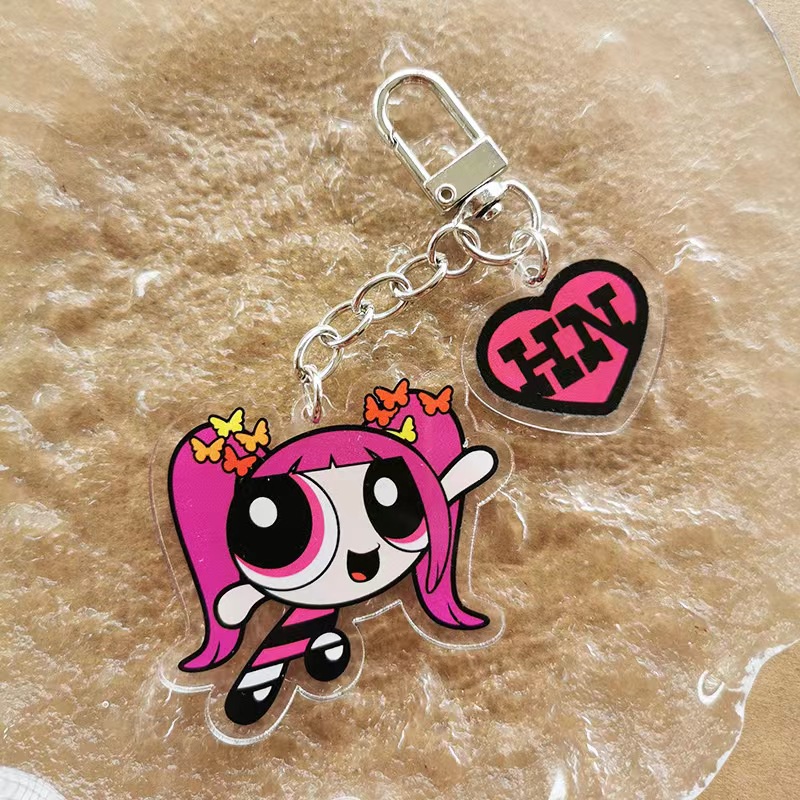 Móc Khóa Hình Thỏ Hoạt Hình Hai Mặt Bằng acrylic