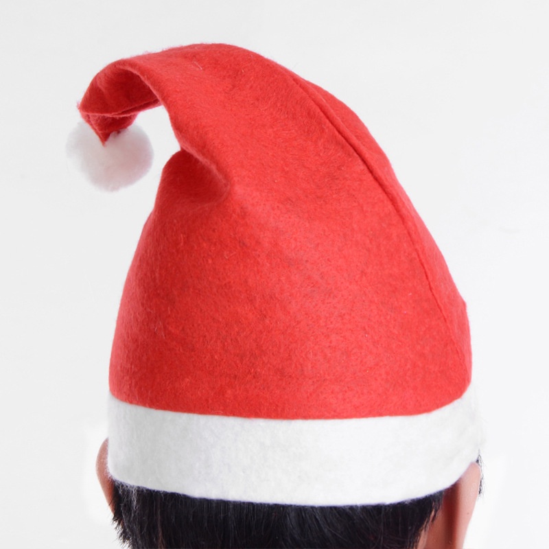 Mũ Ông Già Noel Bằng Vải Không Dệt Dày Dặn Dành Cho Trẻ Em Và Người Lớn
