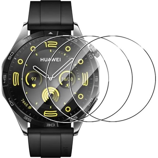 Bộ 3 Kính Cường Lực 46mm 41mm hd 2.5d 9h Cao Cấp Bảo Vệ Màn Hình Đồng Hồ huawei watch gt 4