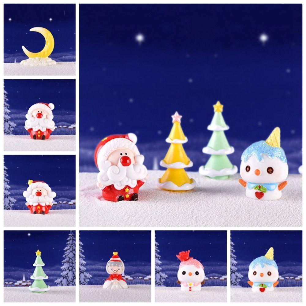 Mô Hình Ông Già Noel Hoạt Hình Trang Trí Tiểu Cảnh / Ông Già Noel / Người Tuyết Bằng Nhựa resin