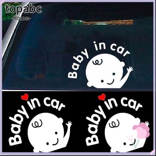 Miếng Dán Hình Hoạt Hình Baby In Car 3D Chống Thấm Nước Trang Trí Cửa Sổ Xe Hơi