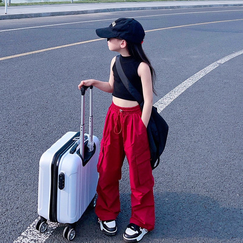 Quần Yếm Dài Dáng Rộng Phong Cách Đường Phố Mới Cho Bé Trai