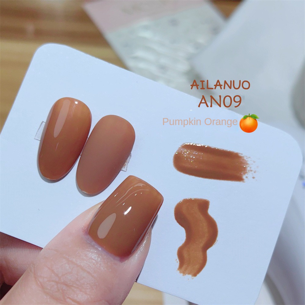 Móng Tay Nghệ Thuật Ailanuo Sơn Móng Tay Gel Mùa Thu Đông Mới Màu Anh Đào Bí Ngô Cam Móng Tay Nghệ Thuật Móng Tay Đặc Biệt Trị Liệu Bằng Ánh Sáng gel 8G Qusl