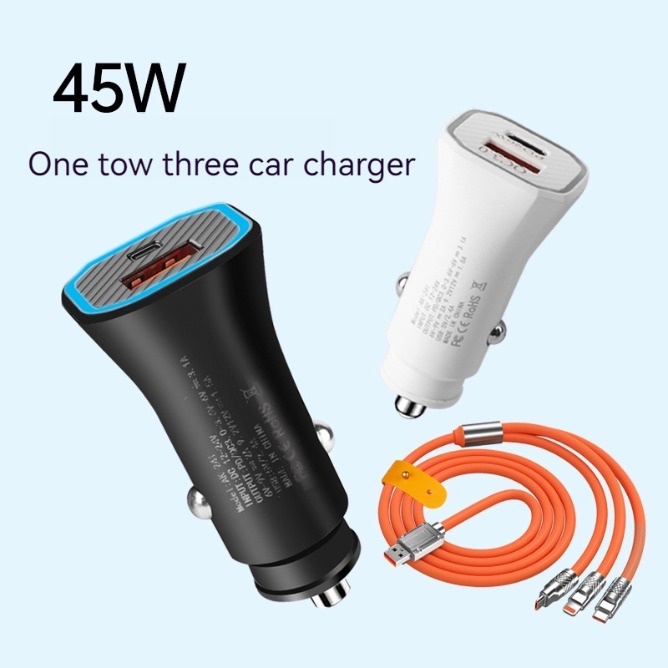 Tẩu Sạc Nhanh 2 Cổng usb 45w pd20w + qc3.0 Chuyên Dụng Cho Điện Thoại