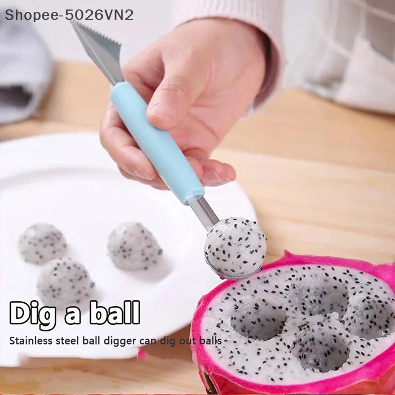 Dao Cạo Trái Cây Hai Đầu Bằng Thép Không Gỉ Dạng Lượn Sóng