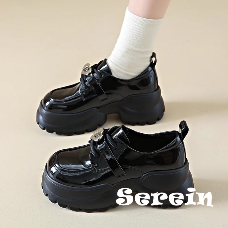 Serein  giày búp bê Mary Jane Lolita Đế da mềm đế êm thời trang Bền chặt Trẻ trung Tự tin Tiện dụng Điểm nhấn FLF23B0SA5 47Z231122