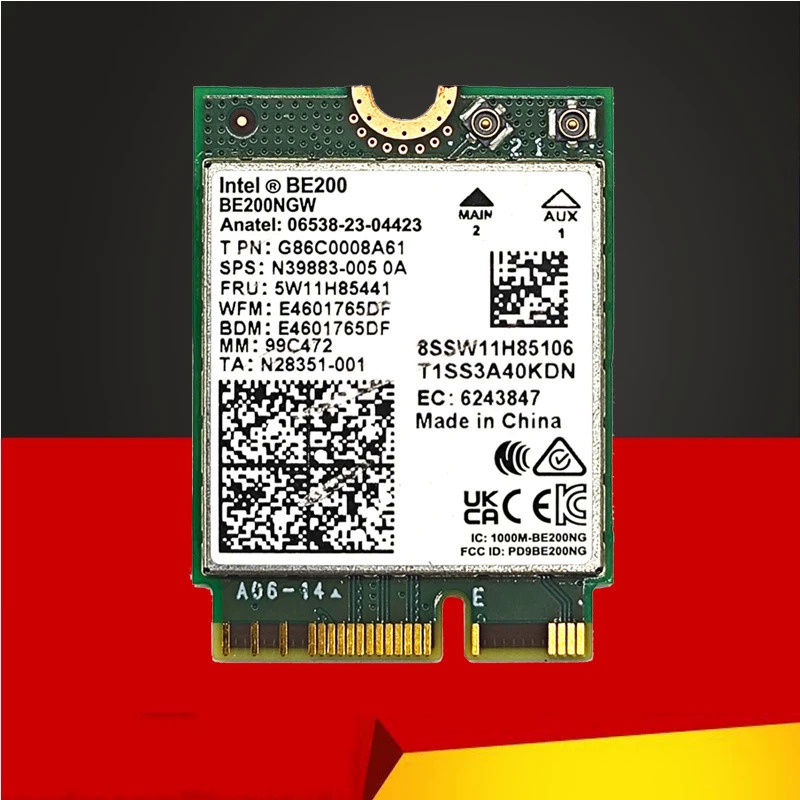 MỚI BE200 WIFI7 Wi-Fi 7 cho Intel BE200 Bluetooth 5.4 M.2 Thẻ Wifi BE200NGW 2.4 / 5 / 6GHz 5.8Gbps C
