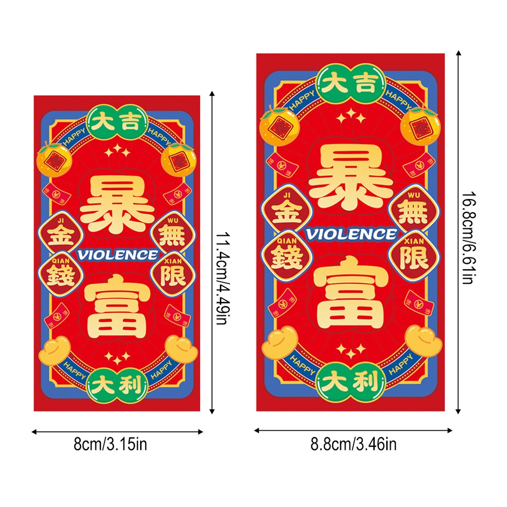 Set 6 bao Lì Xì Hình Thỏ Năm Mới 2024 Xinh Xắn