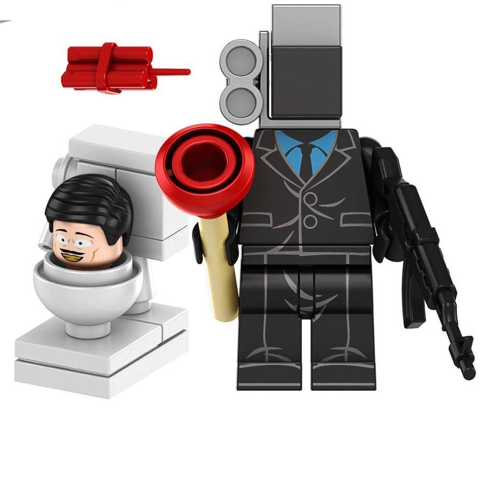 Daron1 Bộ Đồ Chơi Lắp Ráp Mô Hình Nhân Vật anime toilet skibidi skibidi mini Có Thể Tháo Rời