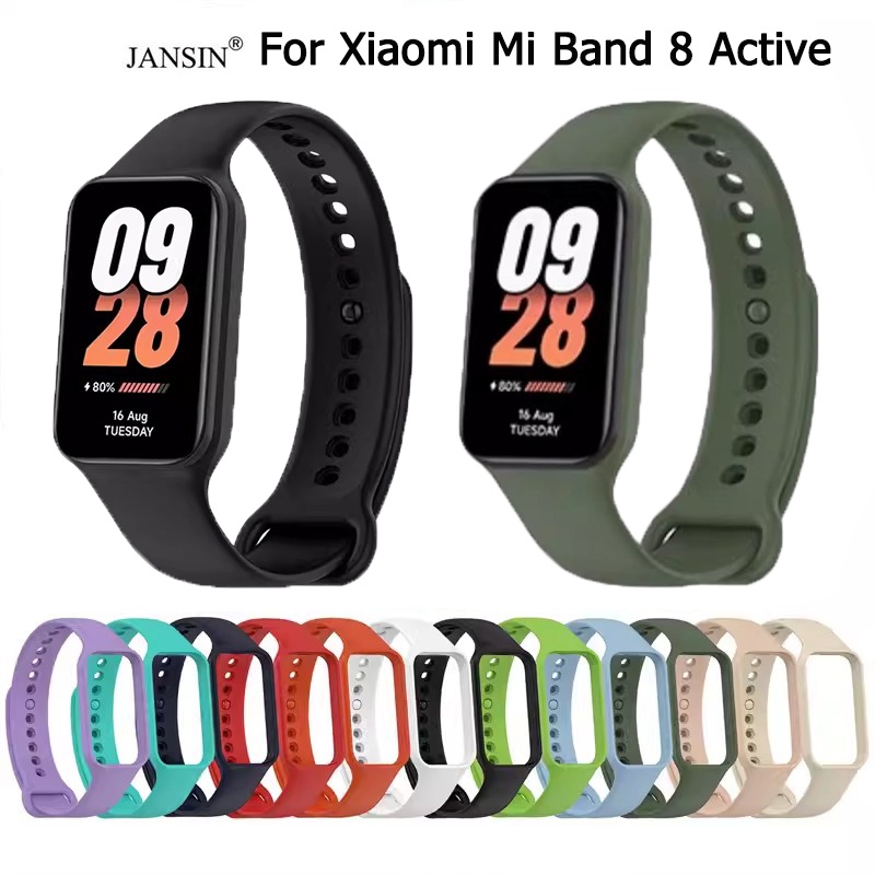 JANSIN Dây đeo cao su Xiaomi Mi Band 8 Active chính hãng dây đeo cao su thay thế cho xiaomi mi band 8active