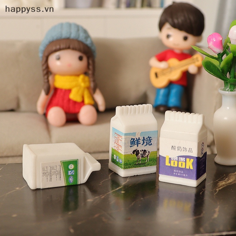 Set 5 Hộp Sữa Thu Nhỏ Trang Trí Nhà Búp Bê 1 / 12