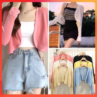  Khoác len QC Montoghi CROPTOP CÁNH DƠI tay dài
