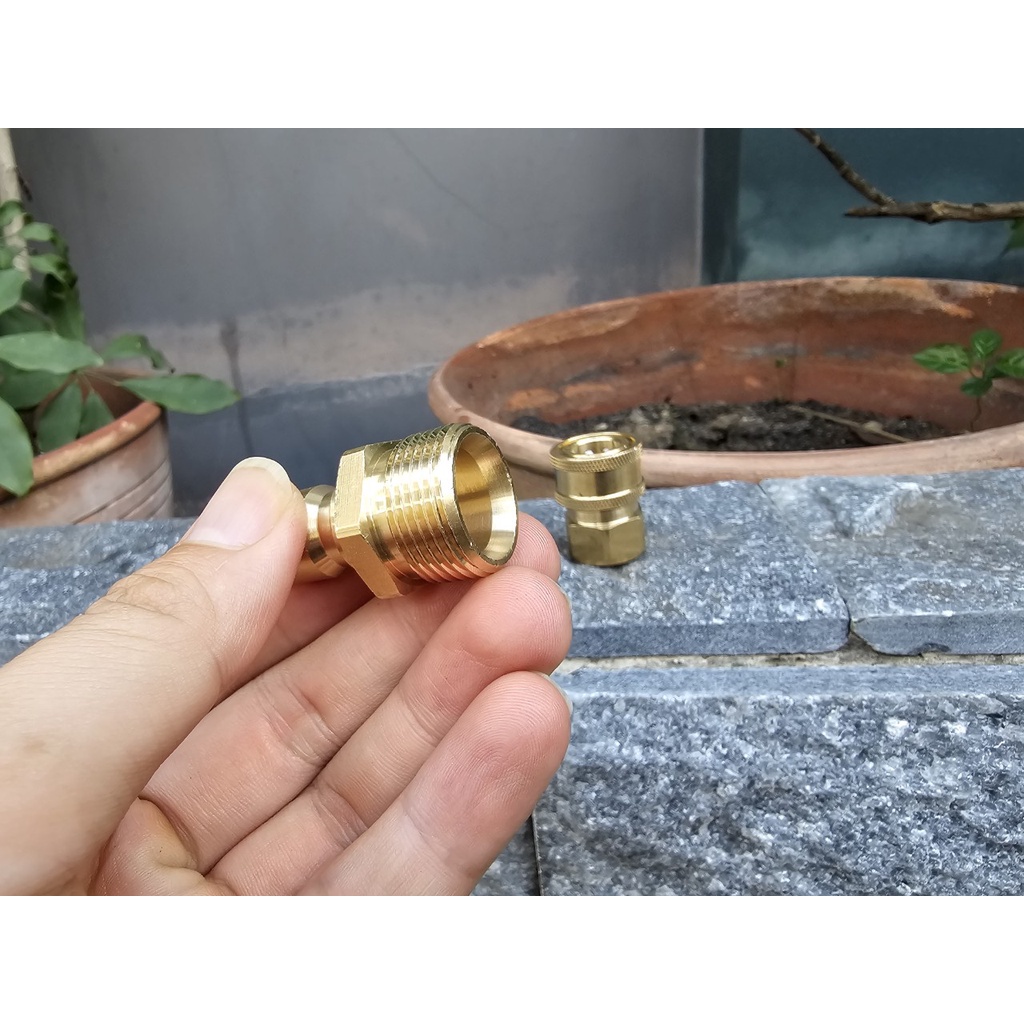 Khớp Nối Nhanh 3/8 Ren 22mm Cho Máy Rửa Xe
