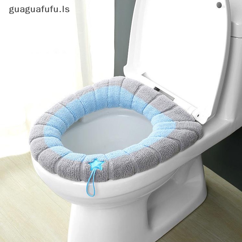Guaguafu Đệm Lót Bồn Cầu Mềm Mại Dày Dặn Ấm Áp Mùa Đông Có Tay Cầm Có Thể Giặt Rửa