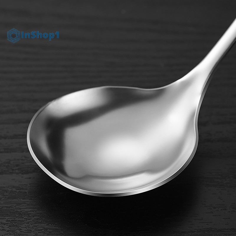 Muỗng Inox Cán Dài Dùng Nấu Ăn Lẩu / Súp / Mì / Dụng Cụ Nhà Bếp I