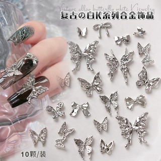 Túi 10 charm bướm mini xinh xắn trang trí móng