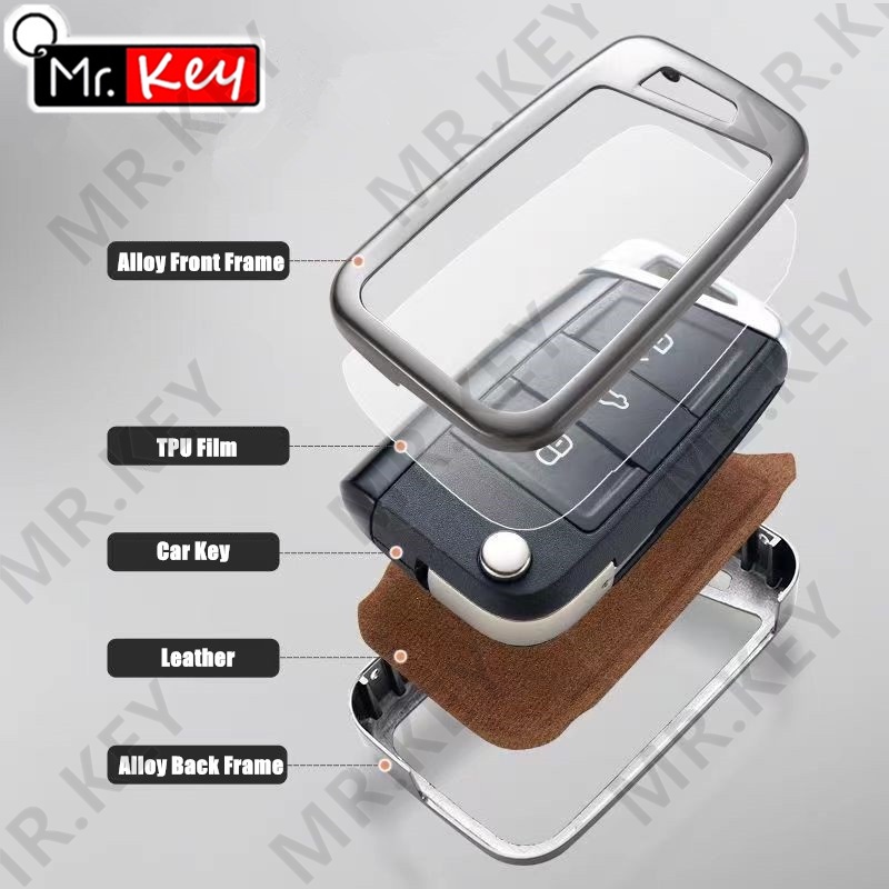 Vỏ Bọc Chìa Khóa Điều Khiển Từ Xa Thông Minh Bằng Hợp Kim Kẽm Cho vw volkswagen Margotan passat b8 tiguan golf cc jetta 2020