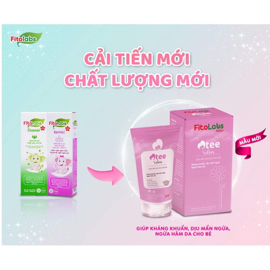 Kem Bôi Da Cho Bé Fitolabs Otee Silver Giúp Giảm Mẩn Ngứa, Hăm Tã, Chàm Sữa, Dưỡng Ẩm Tuýp 30g FITO6