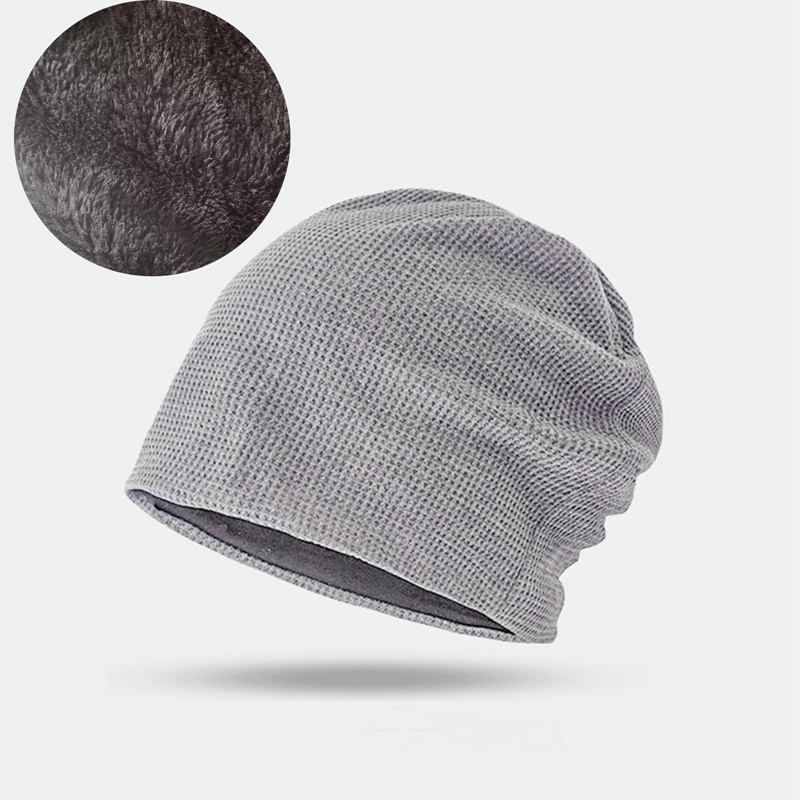 Mũ cotton Hai Lớp Giữ Ấm Mùa Đông Phong Cách Thể Thao Cho Nam Nữ