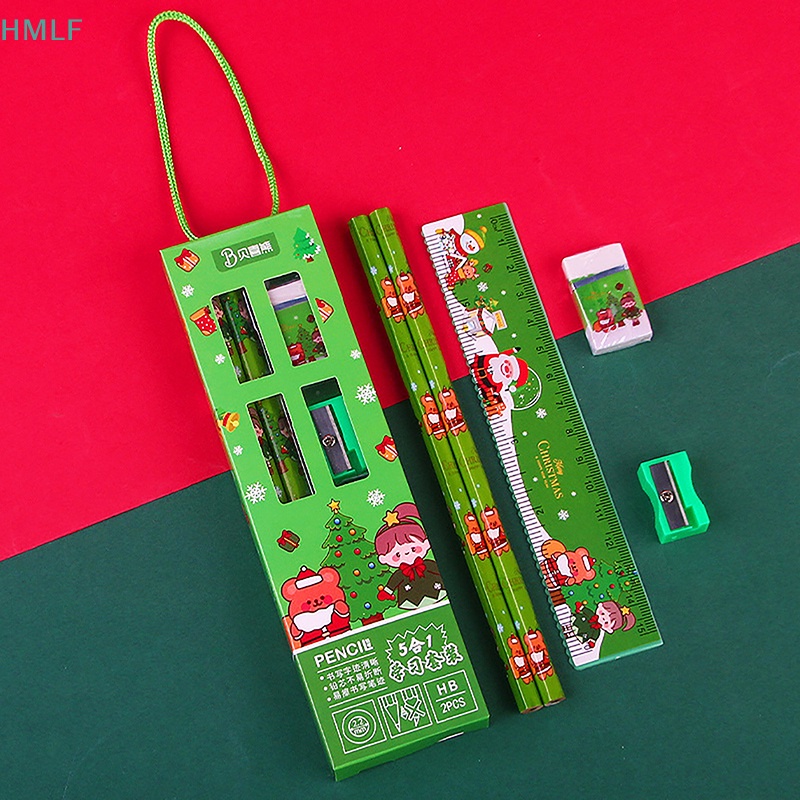 Bộ 5 Đồ Gọt Bút Chì Họa Tiết Giáng Sinh Dễ Thương Dành Cho Trẻ Em