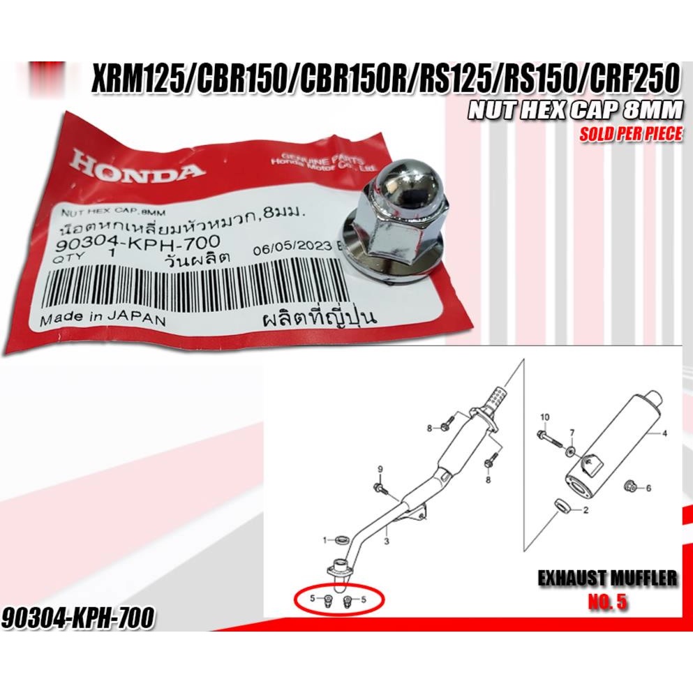 ỐC CỔ PÔ , ỐC ĐẦU BÒ WINNER 150 , SONIC 150 , CBR 150 (GENUINE:90304-KPH-700)