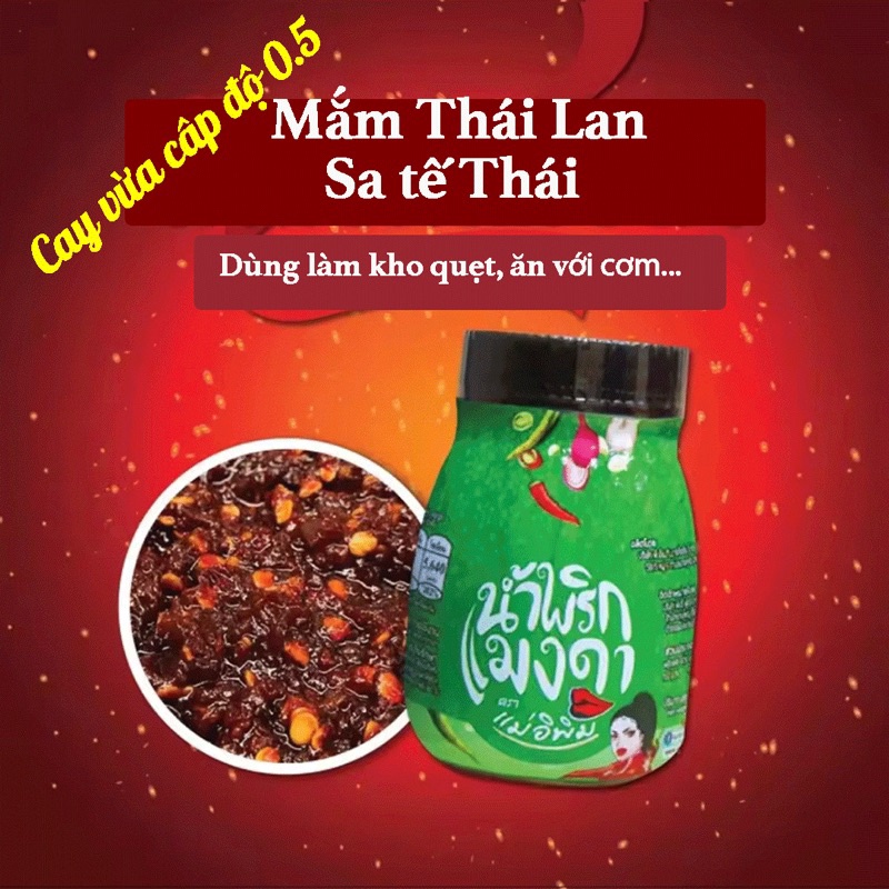 -𝐌𝐨𝐨𝐌𝐨𝐨- Mắm Thái Lan. Mắm ruốc Thái Lan, chấm kho quẹt, rau củ luộc, Hải sản nướng và luộc hoặc ăn với cơm