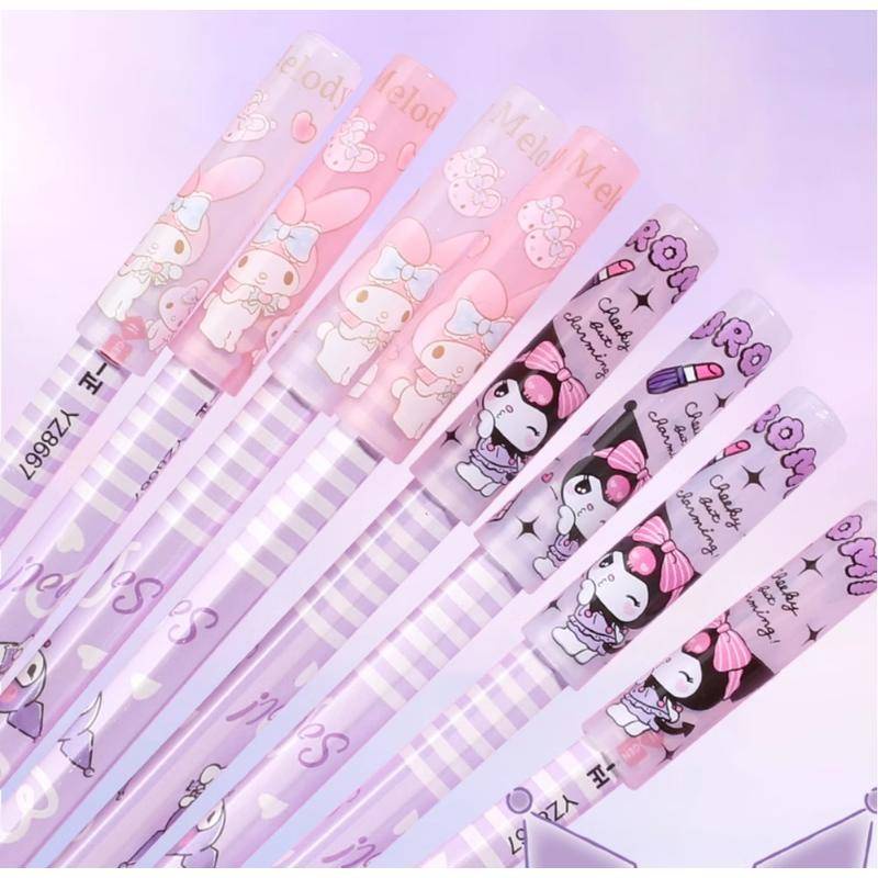 Bộ 4 Nắp Đậy Bút Chì Bằng Nhựa Hình sanrio Dễ Thương Cho Học Sinh