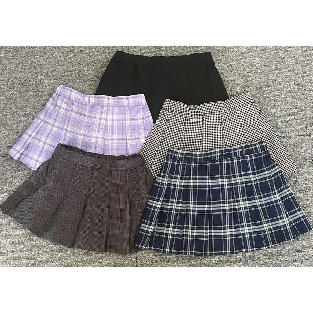 Chân váy xếp ly liền quần đùi P0lham cho bé gái, teen