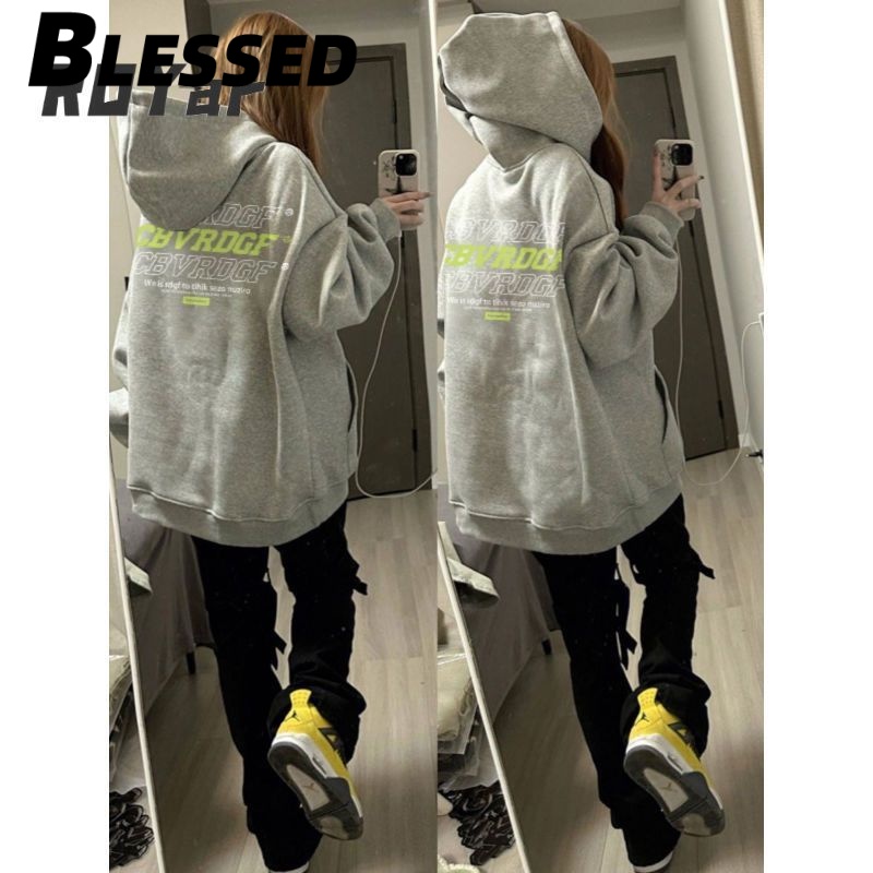 Blessed Áo Khoác hoodie áo khoác nữ zip hoodie Thời trang Thanh lịch comfortable cozy WWY2391EMY 49Z231204