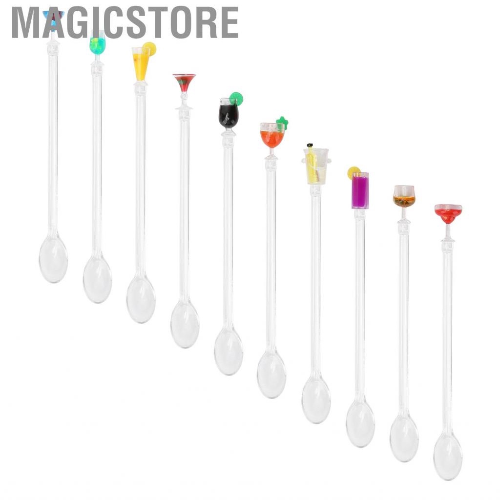 Magicstore 10 X Cute Cocktail Drink Mixer Bar Stirring Mixing Sticks Spoons For Kitchen