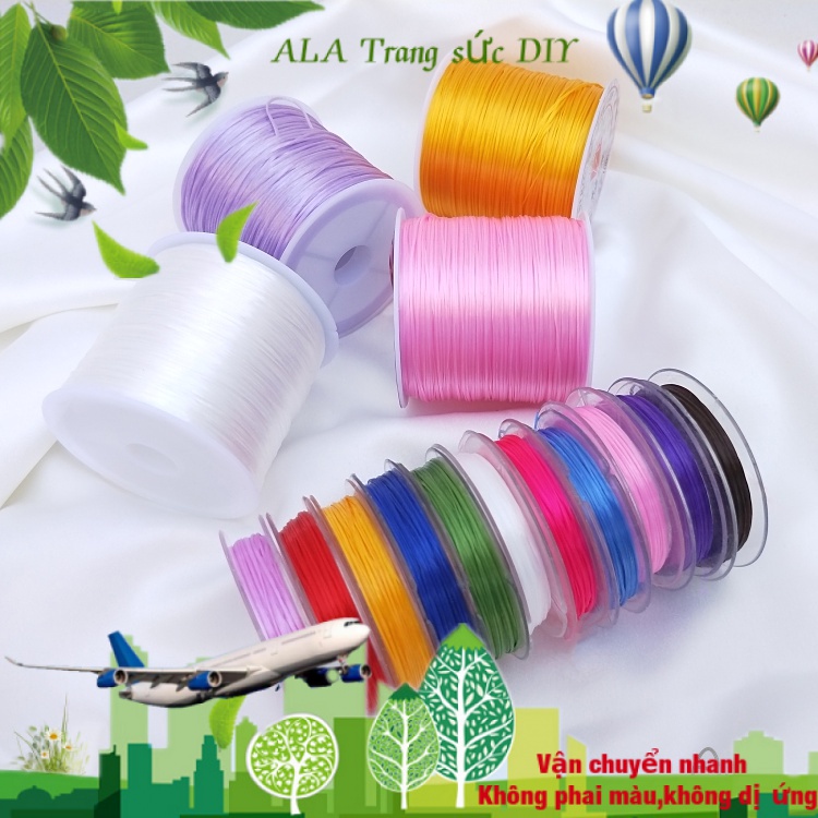 💖Trang sức DIY phụ kiện💖Cuộn dây cao su co giãn dùng làm vòng tay thủ công