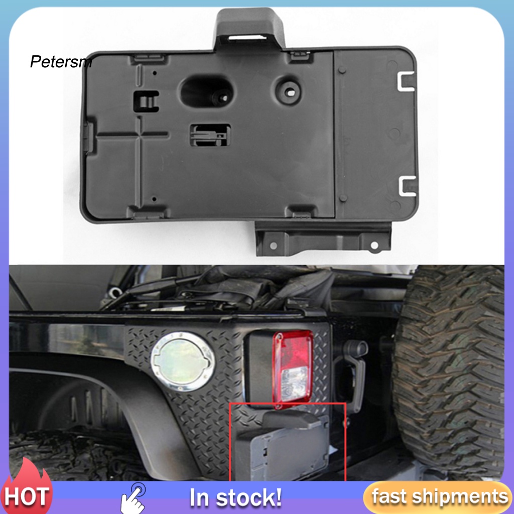 Pp Giá Đỡ Biển Số Xe Chống Trầy Bằng abs Màu Đen Có Đèn led Cho jeep w