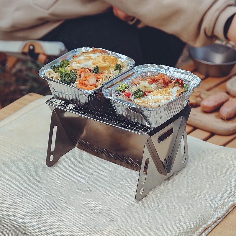 Bếp nướng Than mini gấp Bếp Nướng Bbq mini Solo Camping