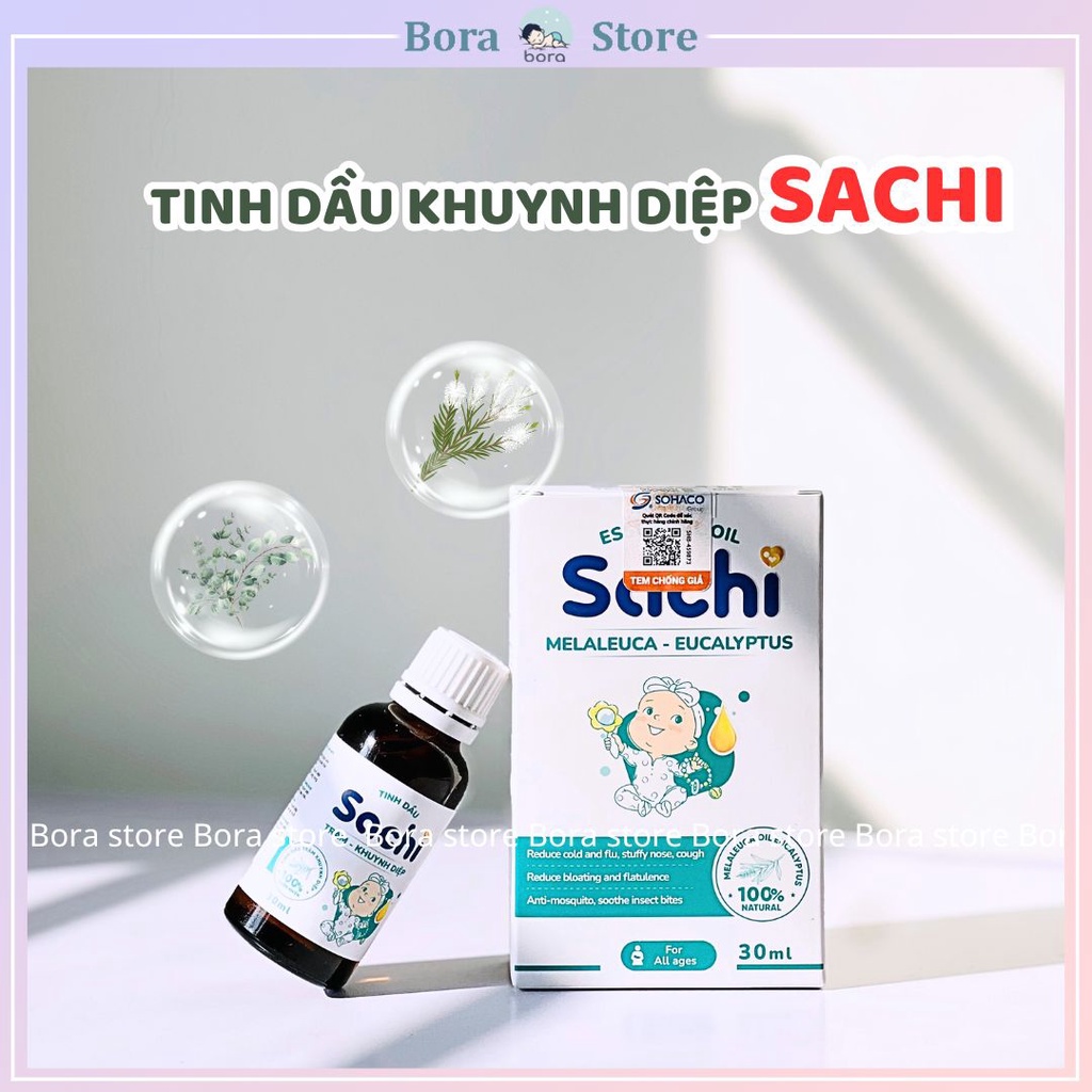 Tinh dầu tràm khuynh diệp Sachi - 30ml, xua muỗi, làm ấm cơ thể