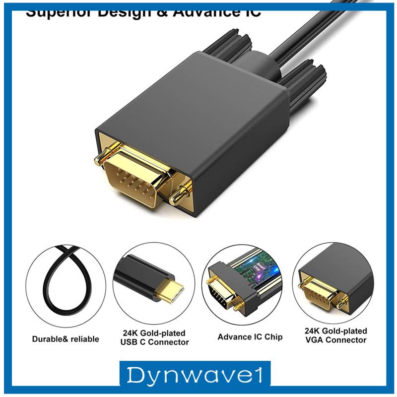 Dây Cáp Chuyển Đổi usb c Sang vga Dài 1.8m Dành Cho Máy Tính / laptop / Máy Tính Bảng