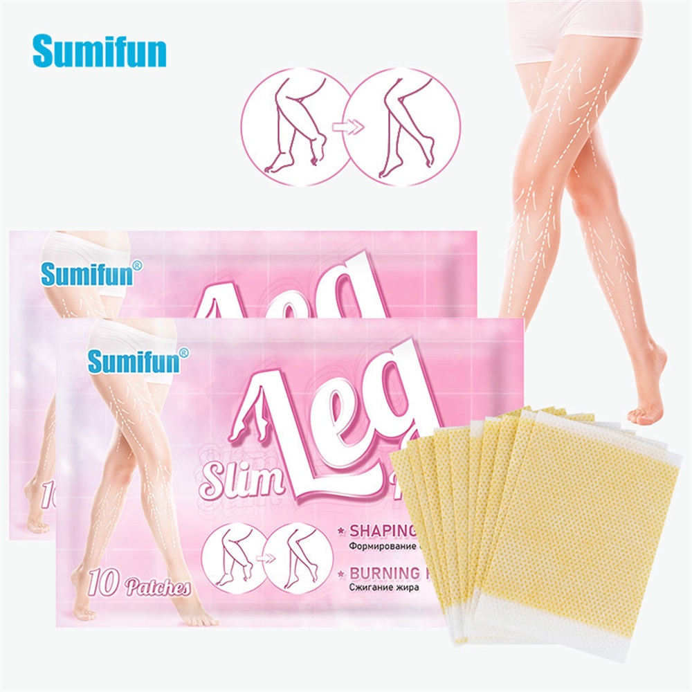 ♕ Sumifun 10 Miếng Dán/1 Gói Băng Định Hình Chân Giảm Béo Đốt Cháy Mỡ Săn Chắc Nâng Friming Chân Đùi Cơ Da Miếng Dán Nam Nữ Chăm Sóc Cơ Thể UPBEST