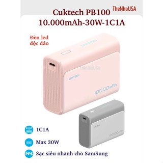 Pin sạc dự phòng ZMI Cuktech PB100 10000mAh 30W 1C1A PD PPS QC