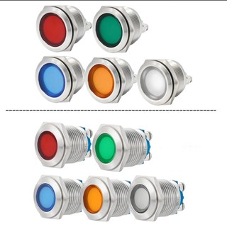 Đèn cảnh báo nguồn led, đèn tín hiệu nguồn chống nước ip67 - phi 10mm/12mm/16mm/19mm