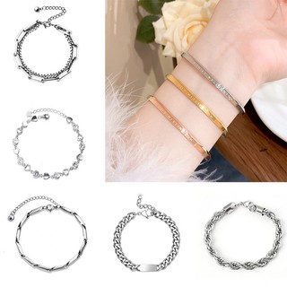 Hàn quốc Vòng Tay Nam Nữ Lắc Tay Thép Titan Không Gỉ Phong Cách Hàn Quốc Đơn Giản Thời Trang Tavi Studio Nhiều Mẫu Tùy Chọn