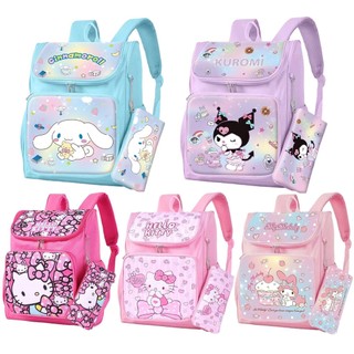 Balo cho học sinh tiểu học Kuromi Melody Cinnamoroll Kitty 38x30x14