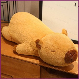 Sy gối ôm nhồi bông dài 80cm hình capybara đáng yêu trang trí nội thất sy