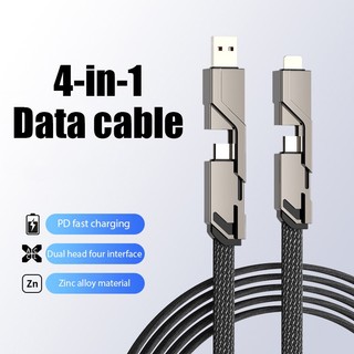 Dây cáp sạc nhanh usb loại c 4 trong 1 chống rối dành cho iphone android
