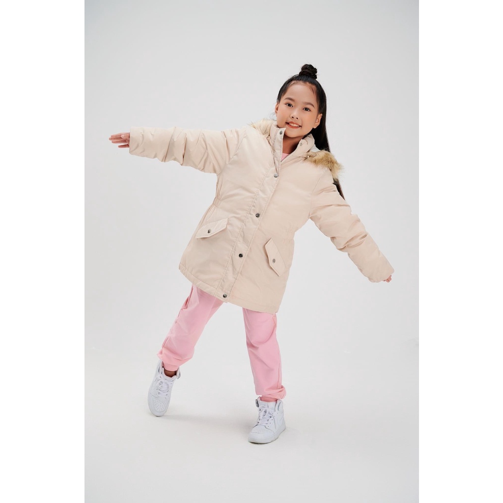 Áo phao Parka ấm cho bé gái Z.A.R.A mũ lông size 18-60kg