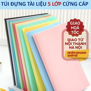 Túi đựng tài liệu A4 dạng 5 ngăn SMILE cứng cáp dày dặn bảo quản tài liệu hồ sơ tiện dụng ST412