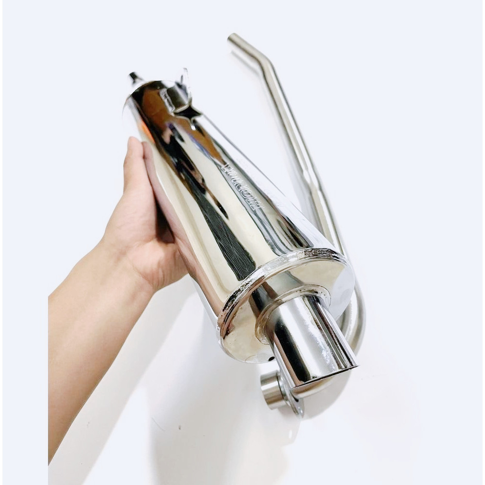 Pô Xe Máy - Pô RSX Móc Căng, Chế Cổ Wave50/100/110 Hàng Bao Đẹp. Phụ Tùng - Phụ Kiện Inox