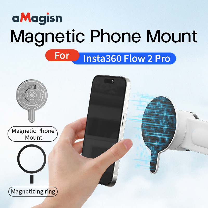 Amagicsn cho Insta360 Flow 2 Pro Điện thoại gimbal cầm tay Phụ kiện chuyển đổi mô-đun từ tính