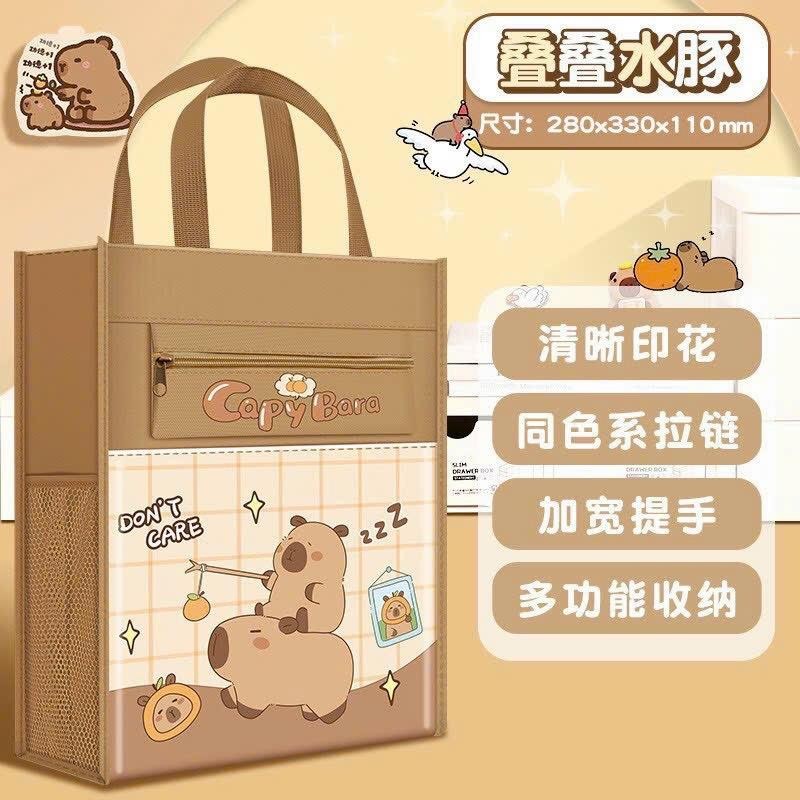 Túi học thêm túi học phụ đạo cho bé đi học cặp sách vải chống thấm nước Túi Học Thêm Hoạt Hình cho Bé